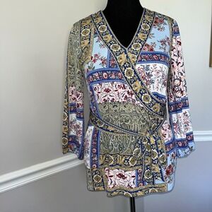 JM Collection Floral Blouse Size Medium‎